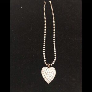 Vintage Rhinestone heart Necklace